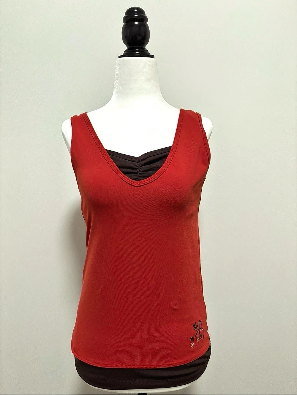 tuff athletics Red Layered Athletic Tank Size Medium